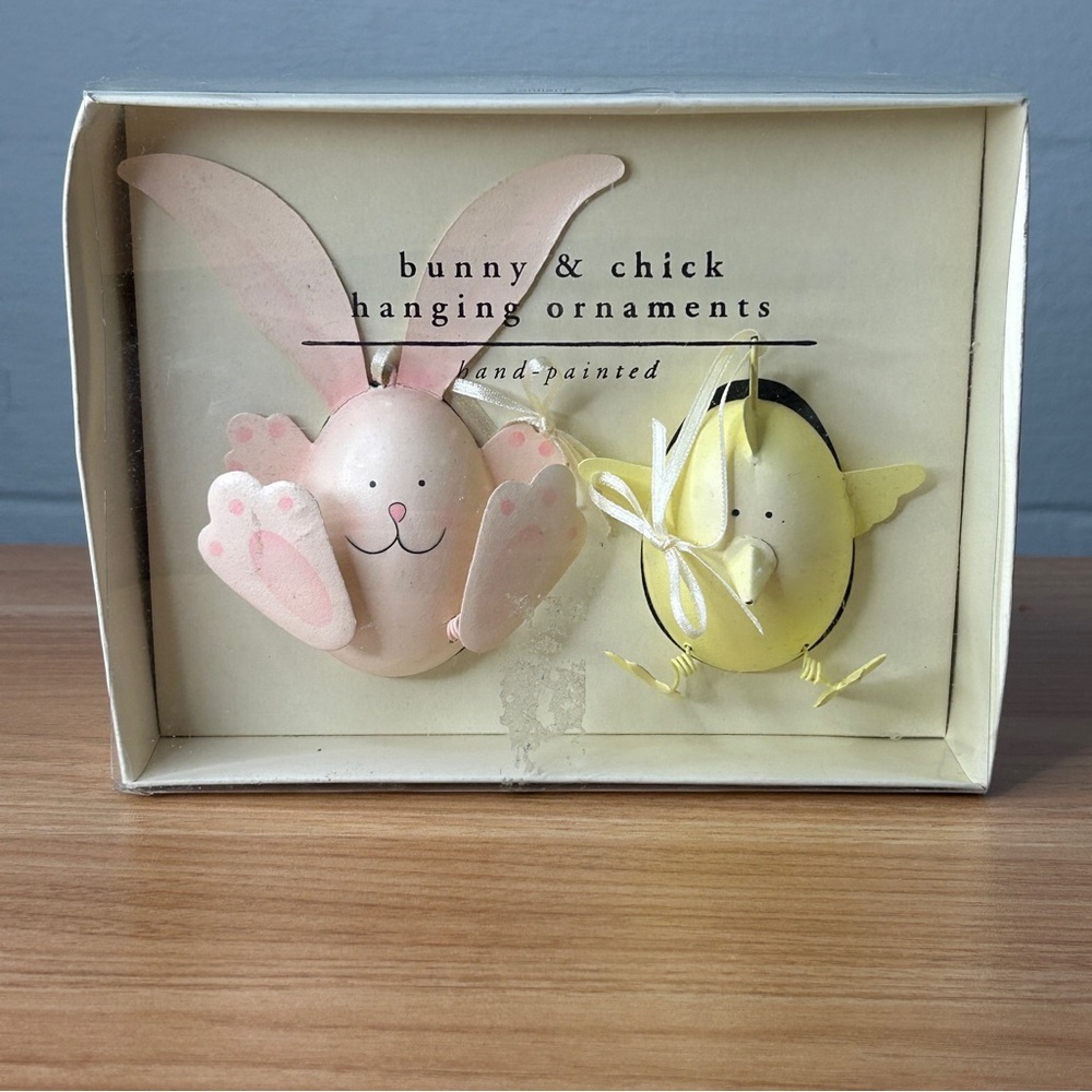 Bunny & Chick Hanging Ornaments Hand-Painted Easter Decor Pier 1 Imports Cottage